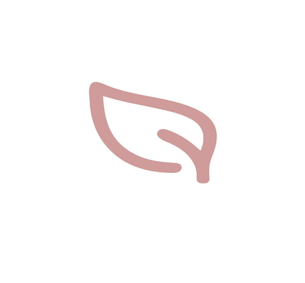 Piktogramm einer offenen Hand mit einem Blatt darüber als Symbol für Nachhaltigkeit oder natürliche Produkte.